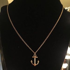 14k Gold Plated Anchor Charm Necklace